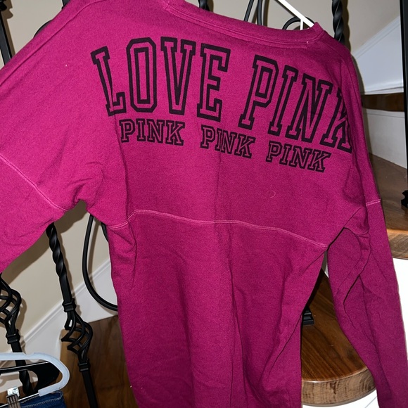 PINK Victoria's Secret Magenta Crew Neck Sweater - Picture 1 of 2